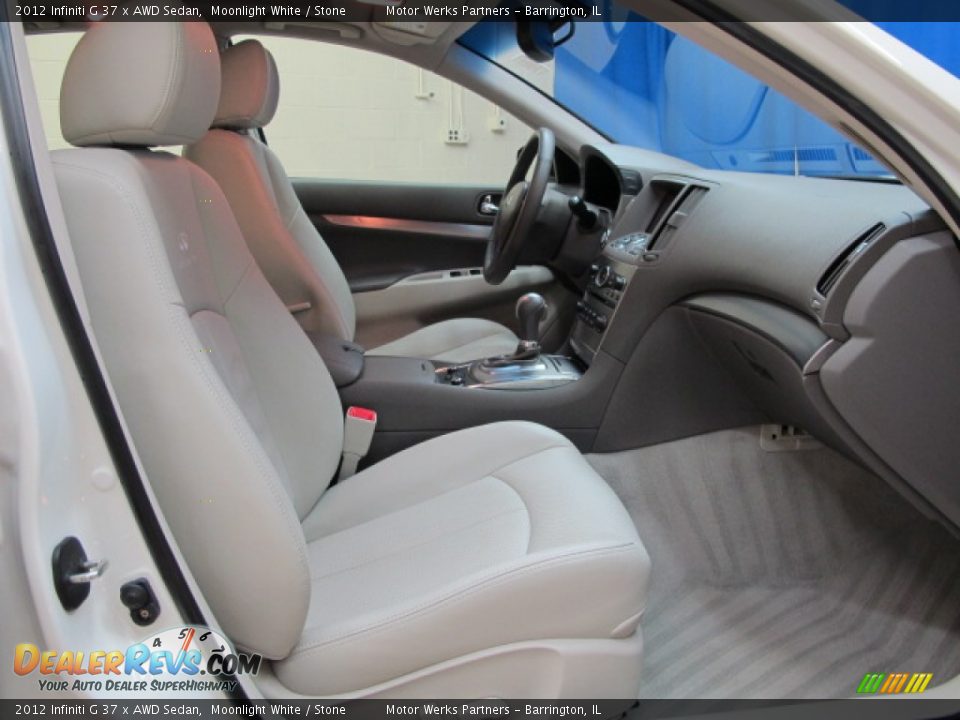 2012 Infiniti G 37 x AWD Sedan Moonlight White / Stone Photo #21