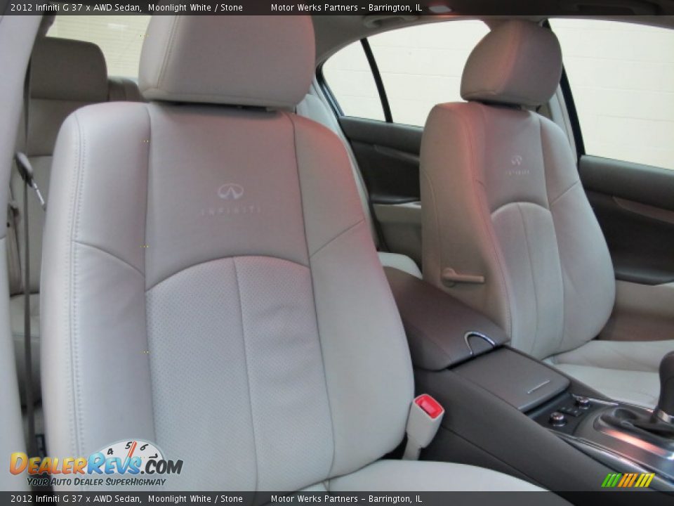 2012 Infiniti G 37 x AWD Sedan Moonlight White / Stone Photo #22