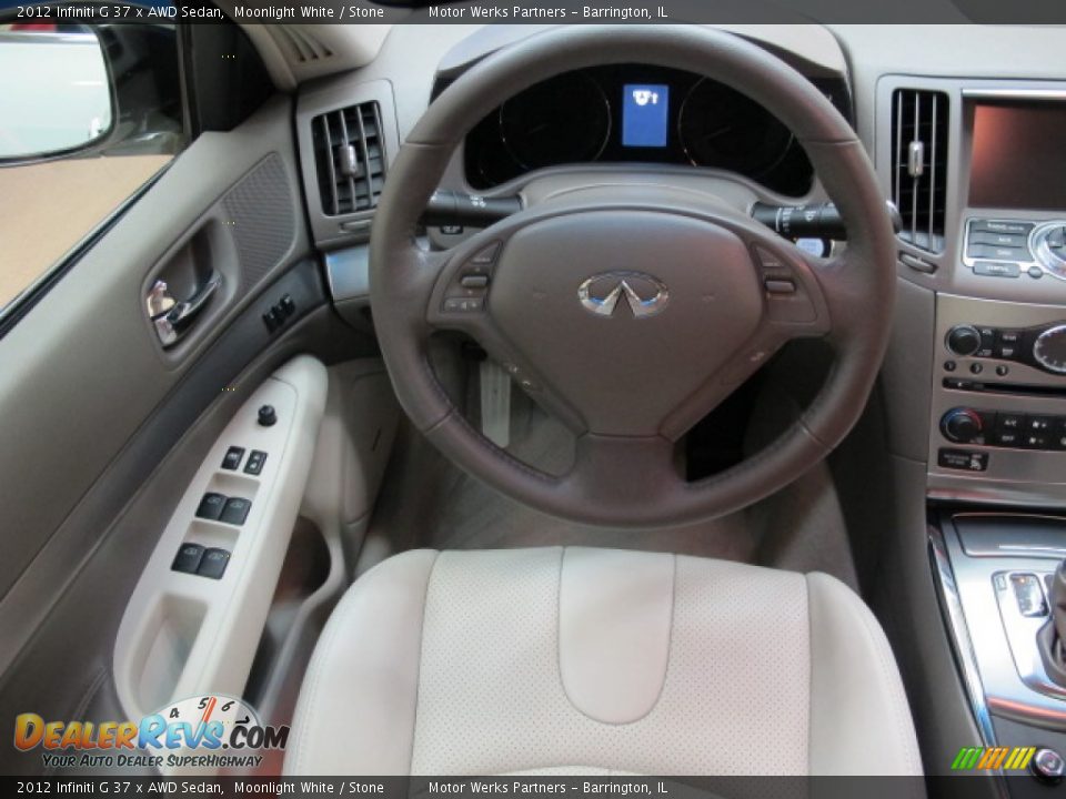 2012 Infiniti G 37 x AWD Sedan Moonlight White / Stone Photo #23
