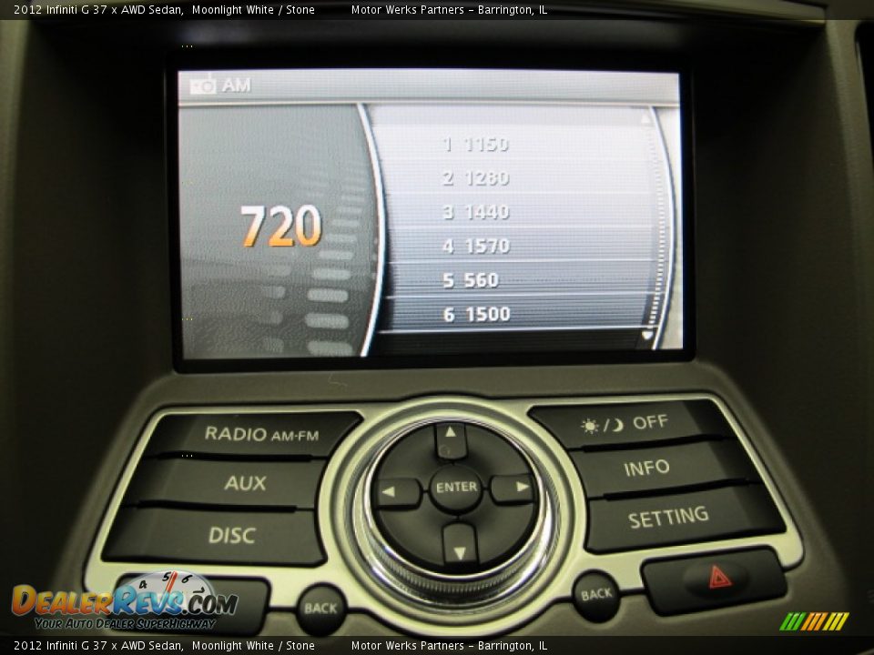 2012 Infiniti G 37 x AWD Sedan Moonlight White / Stone Photo #27