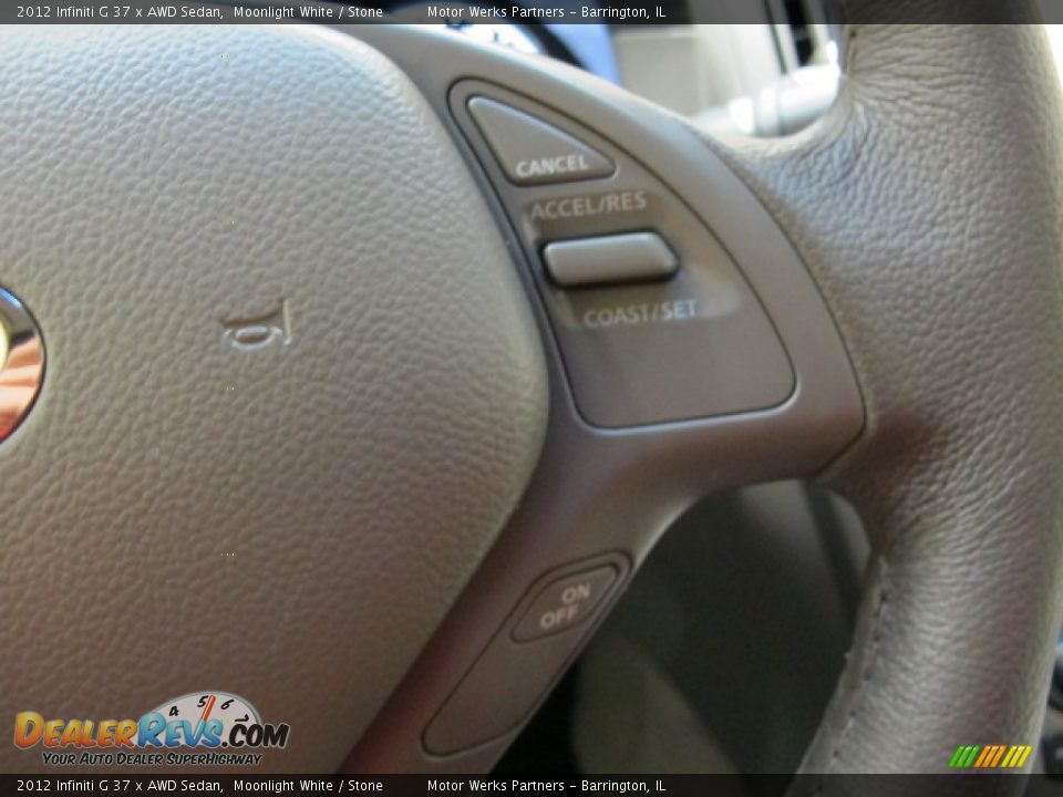 2012 Infiniti G 37 x AWD Sedan Moonlight White / Stone Photo #33