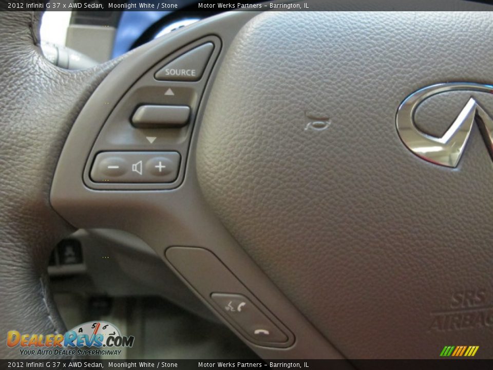 2012 Infiniti G 37 x AWD Sedan Moonlight White / Stone Photo #34