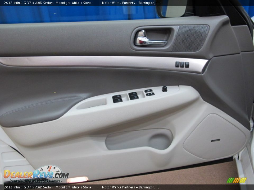 2012 Infiniti G 37 x AWD Sedan Moonlight White / Stone Photo #36