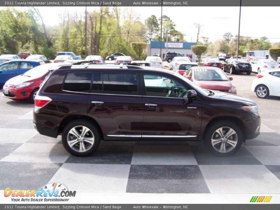 2012 Toyota Highlander Limited Sizzling Crimson Mica / Sand Beige Photo #3