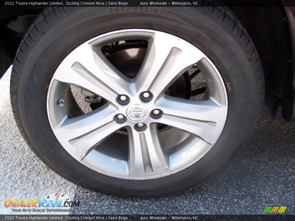 2012 Toyota Highlander Limited Sizzling Crimson Mica / Sand Beige Photo #7