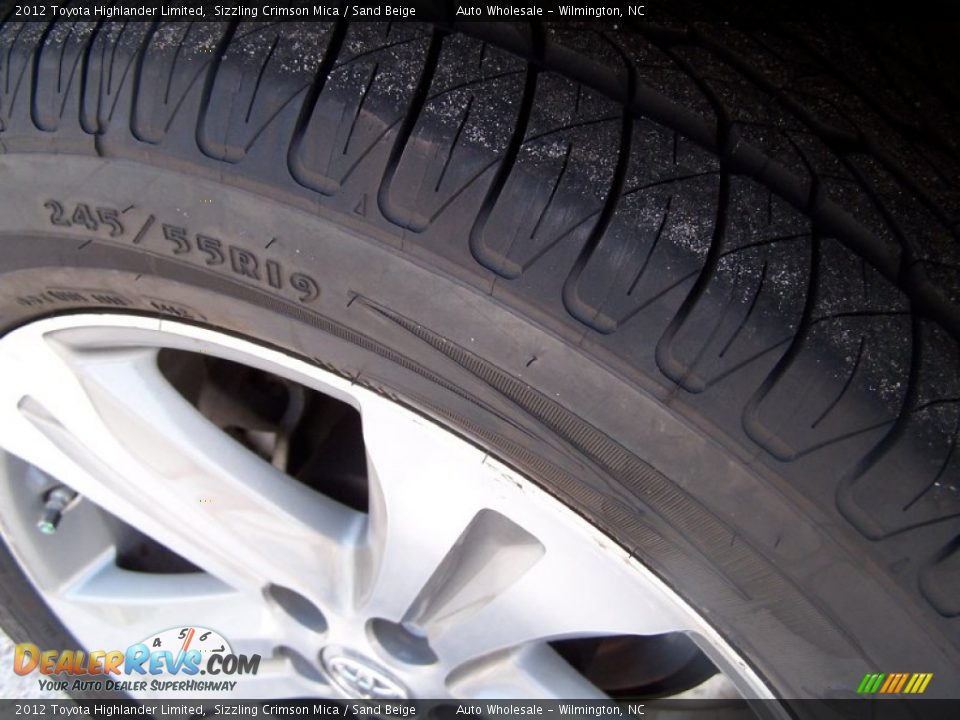2012 Toyota Highlander Limited Sizzling Crimson Mica / Sand Beige Photo #8