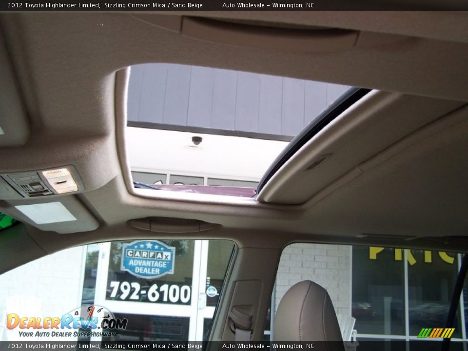 2012 Toyota Highlander Limited Sizzling Crimson Mica / Sand Beige Photo #12