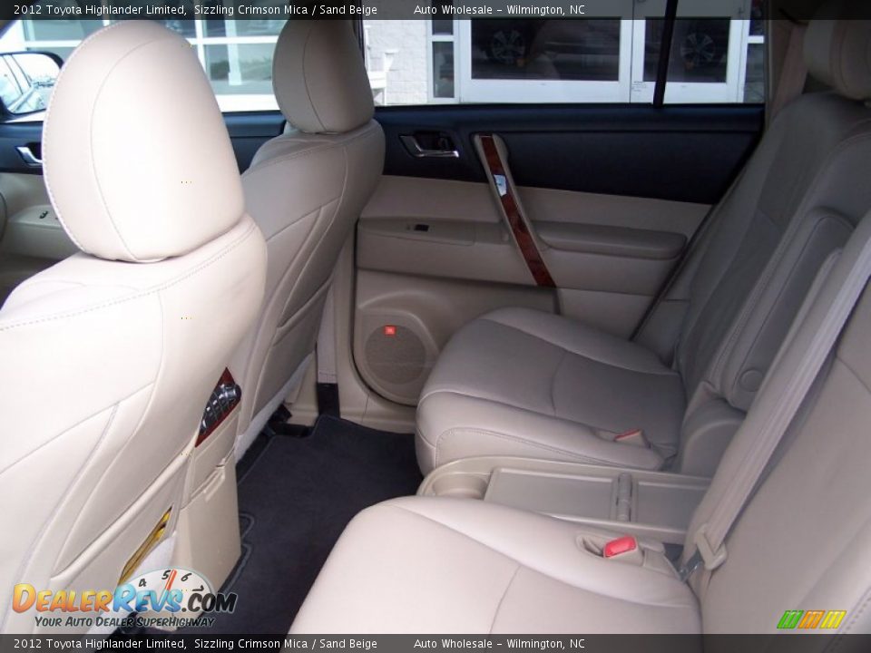2012 Toyota Highlander Limited Sizzling Crimson Mica / Sand Beige Photo #13