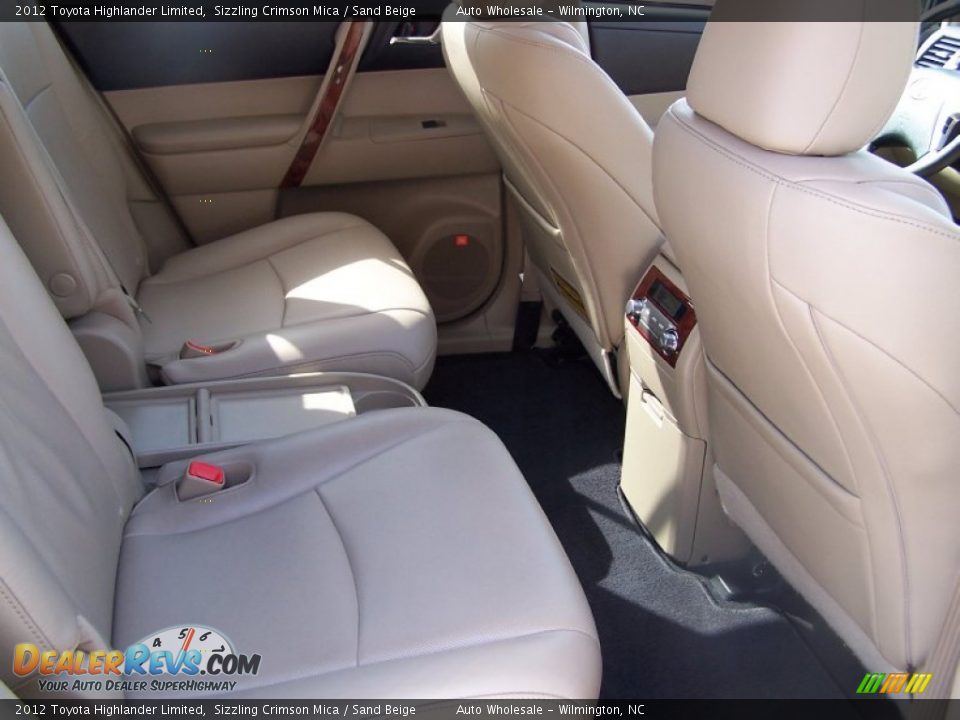 2012 Toyota Highlander Limited Sizzling Crimson Mica / Sand Beige Photo #15