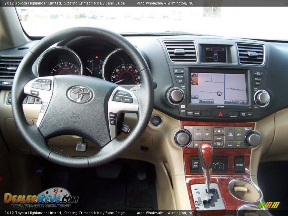 2012 Toyota Highlander Limited Sizzling Crimson Mica / Sand Beige Photo #16