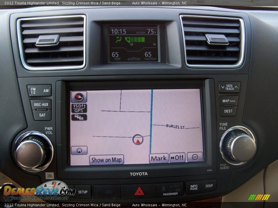 2012 Toyota Highlander Limited Sizzling Crimson Mica / Sand Beige Photo #18