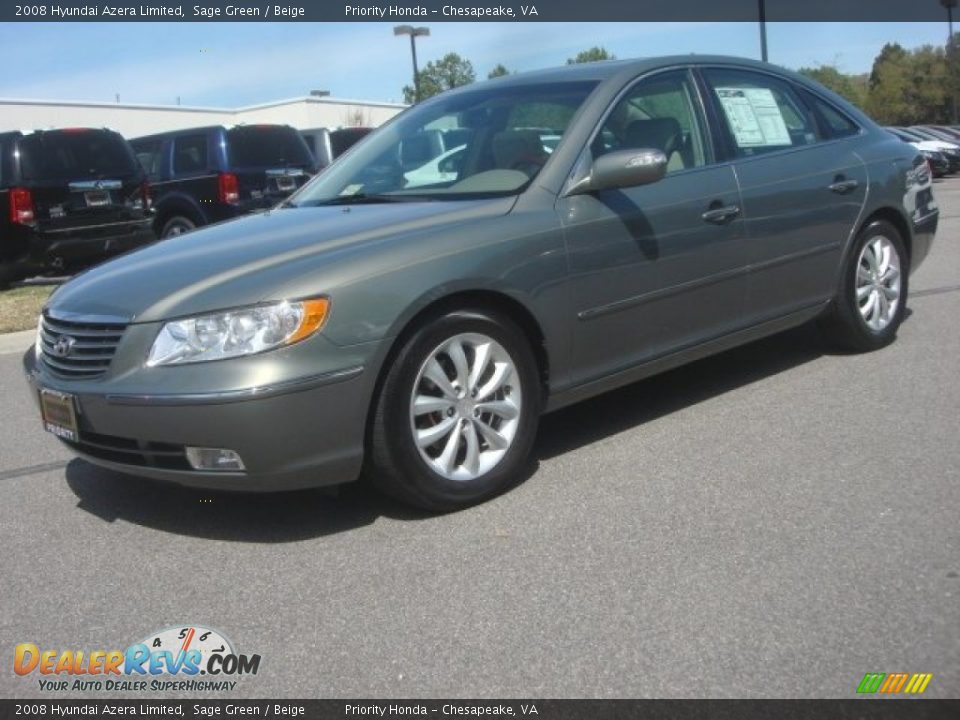 2008 Hyundai Azera Limited Sage Green / Beige Photo #2