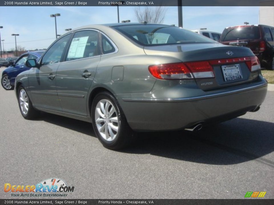 2008 Hyundai Azera Limited Sage Green / Beige Photo #4