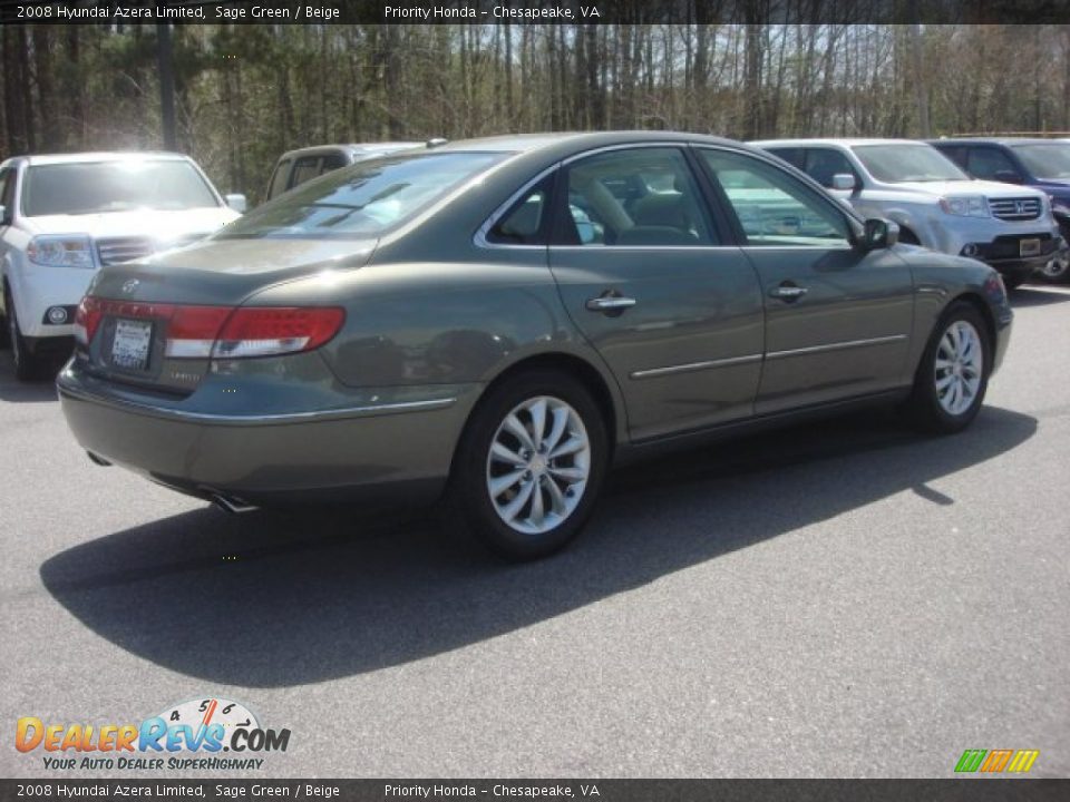 2008 Hyundai Azera Limited Sage Green / Beige Photo #5
