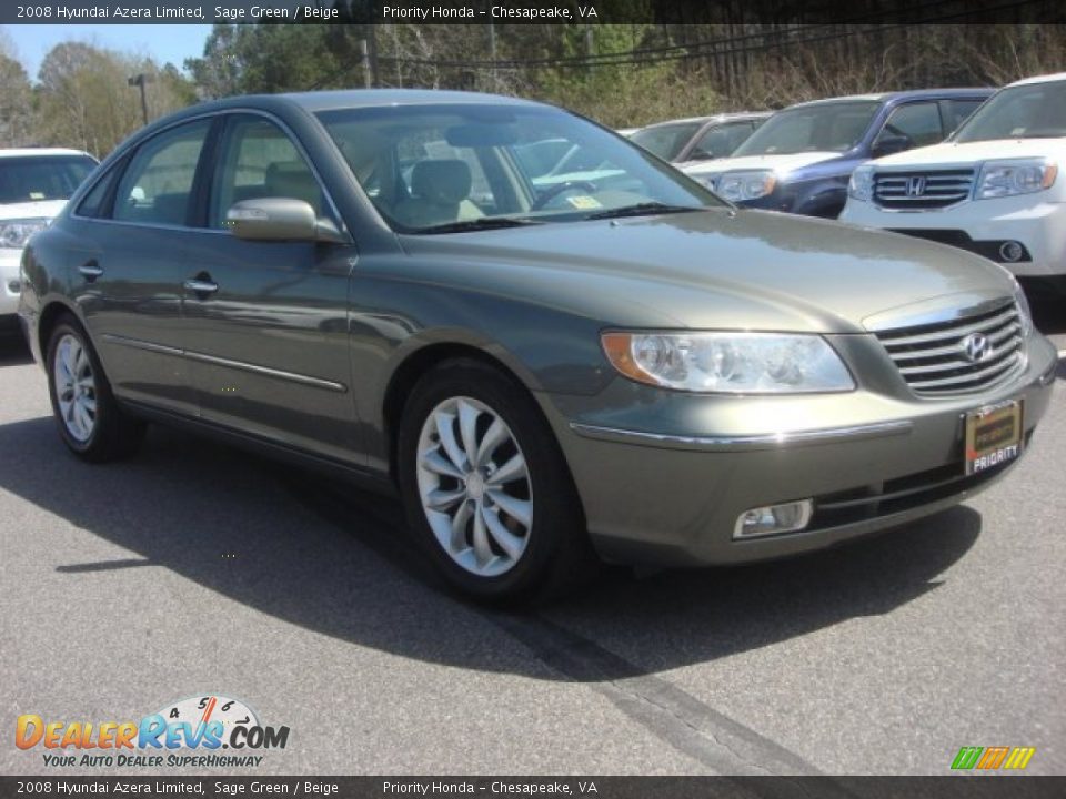 2008 Hyundai Azera Limited Sage Green / Beige Photo #7