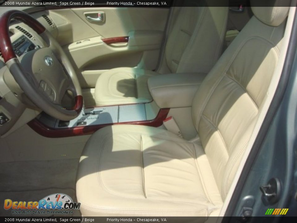 2008 Hyundai Azera Limited Sage Green / Beige Photo #9