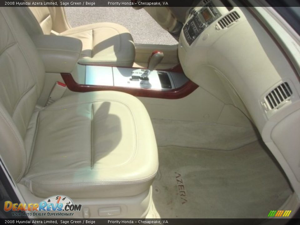 2008 Hyundai Azera Limited Sage Green / Beige Photo #13