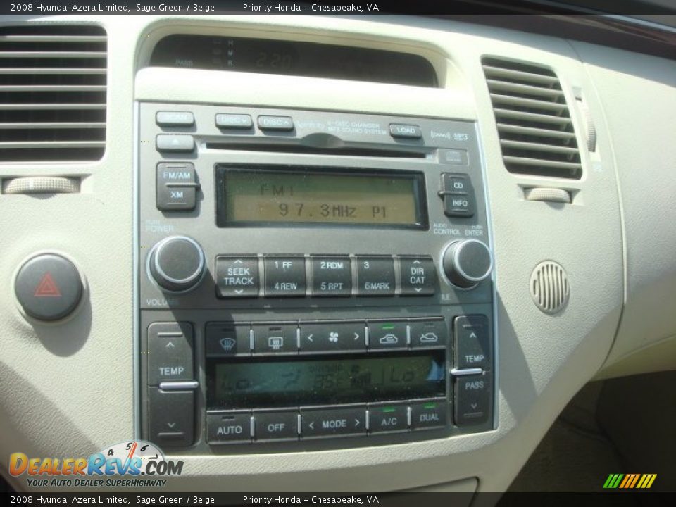 2008 Hyundai Azera Limited Sage Green / Beige Photo #20
