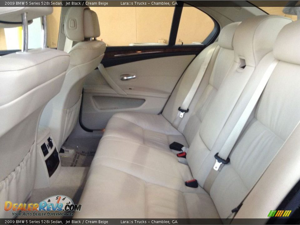 2009 BMW 5 Series 528i Sedan Jet Black / Cream Beige Photo #9