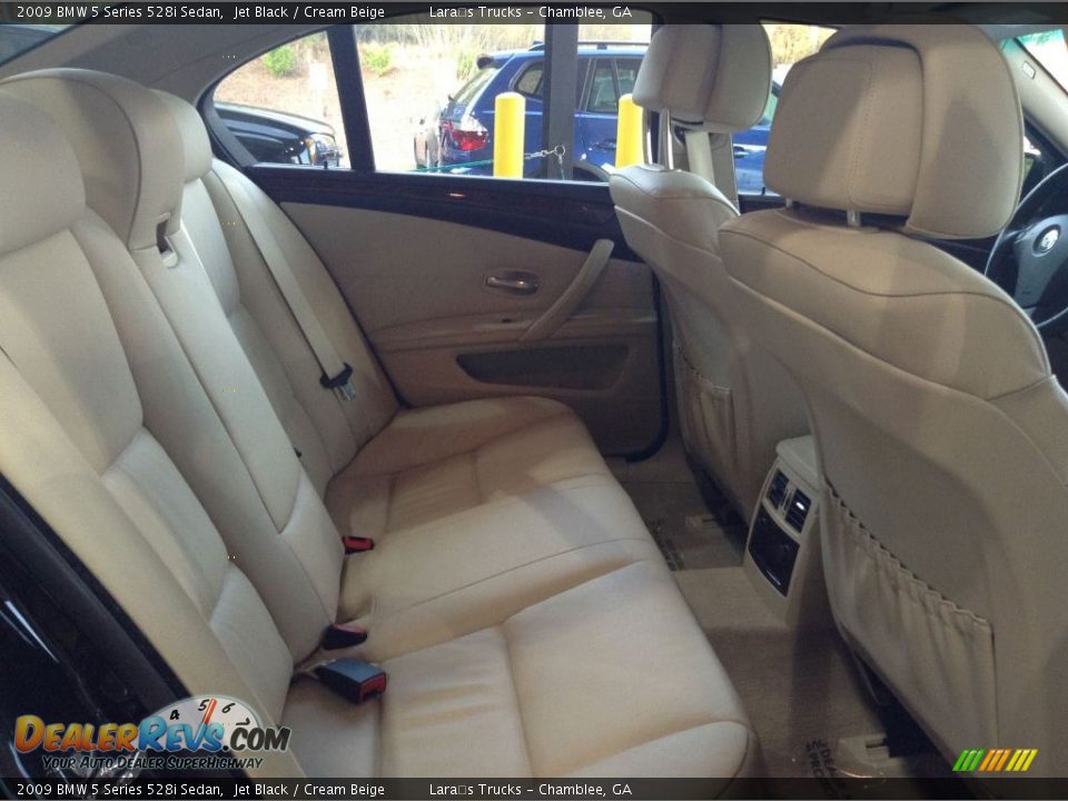 2009 BMW 5 Series 528i Sedan Jet Black / Cream Beige Photo #10
