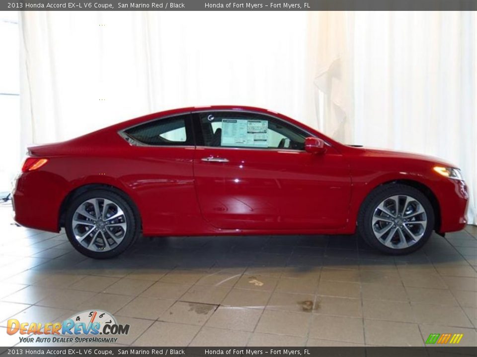 2013 Honda Accord EX-L V6 Coupe San Marino Red / Black Photo #2