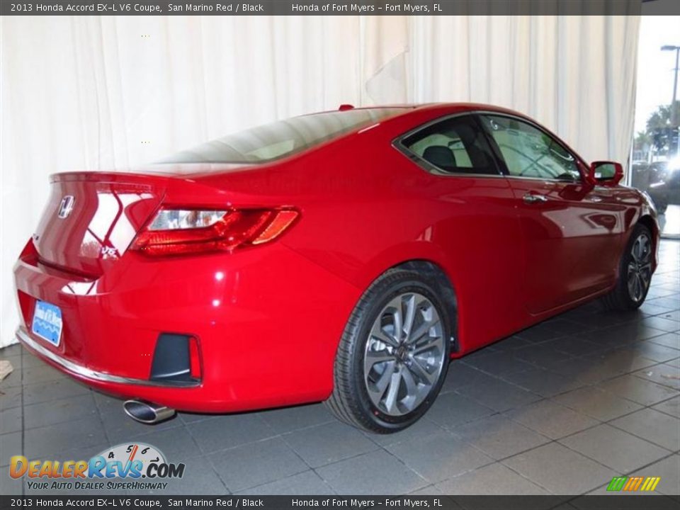 2013 Honda Accord EX-L V6 Coupe San Marino Red / Black Photo #3