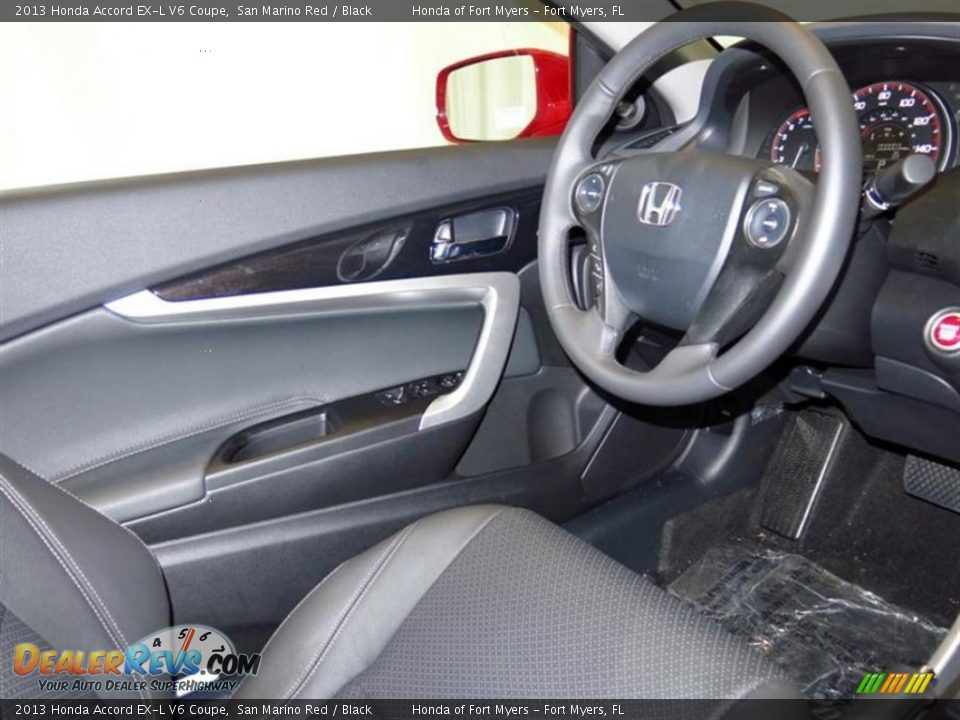2013 Honda Accord EX-L V6 Coupe San Marino Red / Black Photo #5