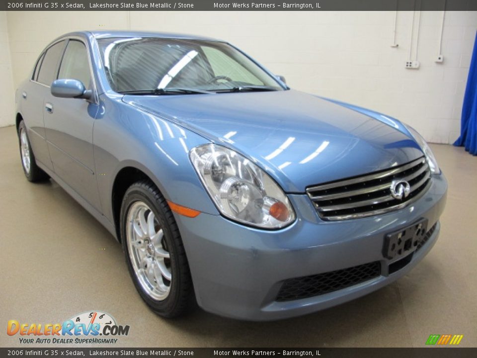 2006 Infiniti G 35 x Sedan Lakeshore Slate Blue Metallic / Stone Photo #1