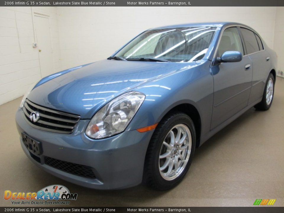 2006 Infiniti G 35 x Sedan Lakeshore Slate Blue Metallic / Stone Photo #3