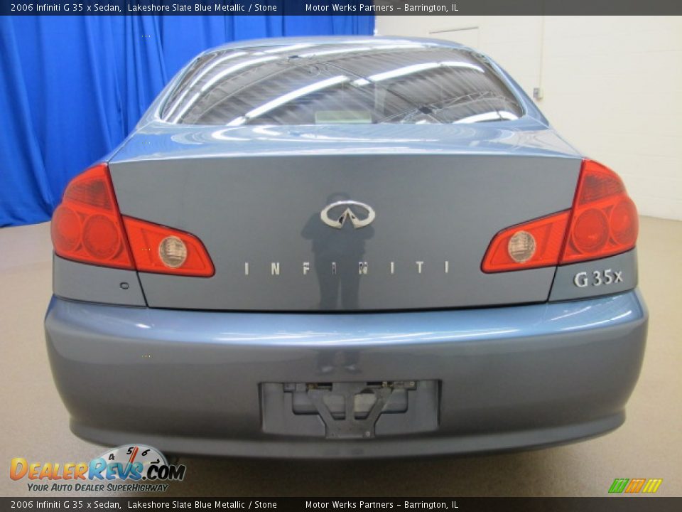 2006 Infiniti G 35 x Sedan Lakeshore Slate Blue Metallic / Stone Photo #6