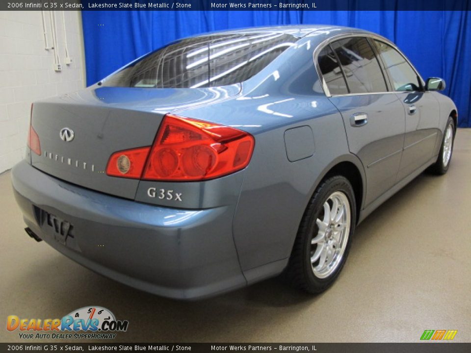 2006 Infiniti G 35 x Sedan Lakeshore Slate Blue Metallic / Stone Photo #7