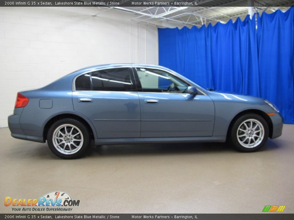 2006 Infiniti G 35 x Sedan Lakeshore Slate Blue Metallic / Stone Photo #8