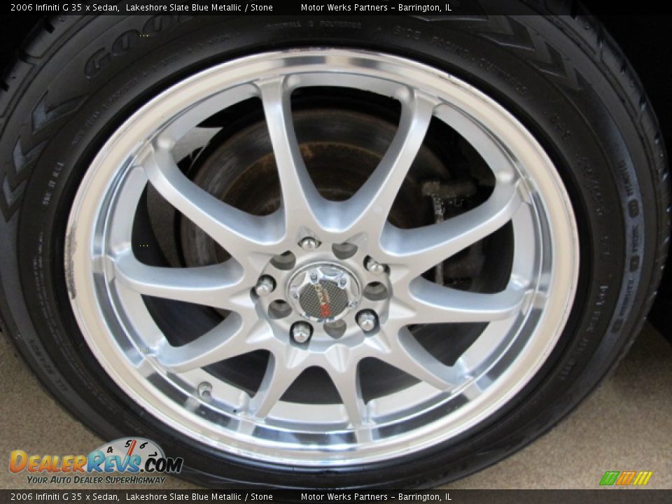 2006 Infiniti G 35 x Sedan Lakeshore Slate Blue Metallic / Stone Photo #11