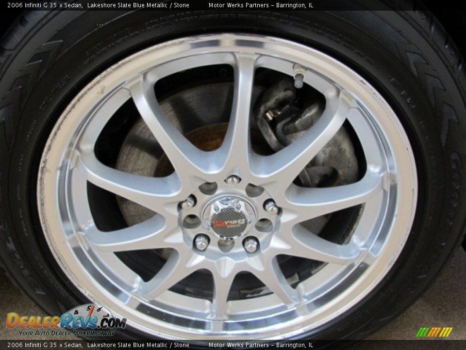 2006 Infiniti G 35 x Sedan Lakeshore Slate Blue Metallic / Stone Photo #12