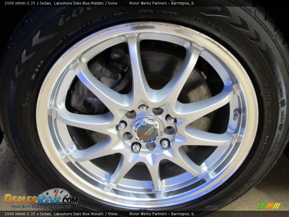 2006 Infiniti G 35 x Sedan Lakeshore Slate Blue Metallic / Stone Photo #13