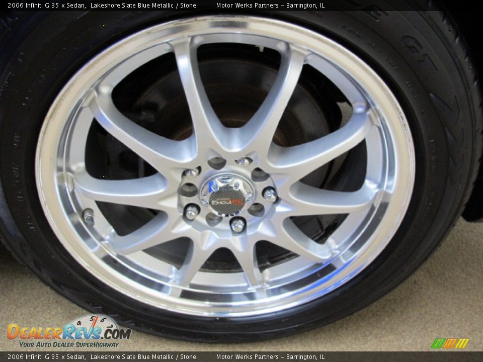 2006 Infiniti G 35 x Sedan Lakeshore Slate Blue Metallic / Stone Photo #14