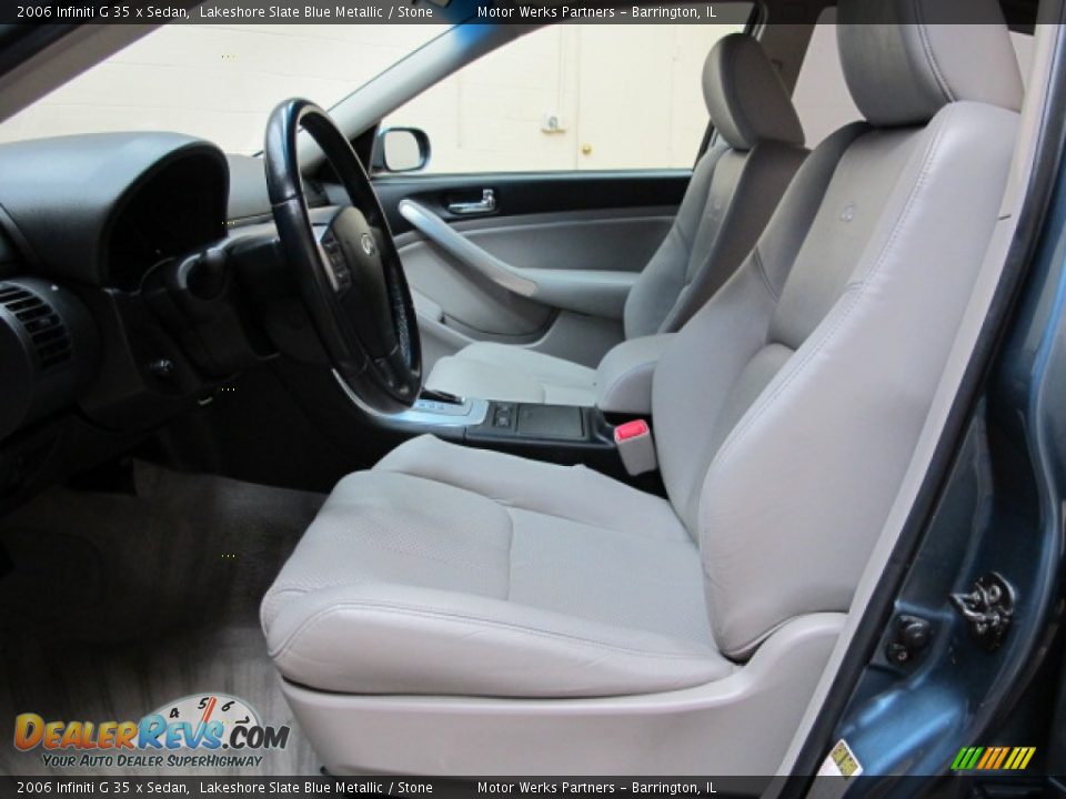 2006 Infiniti G 35 x Sedan Lakeshore Slate Blue Metallic / Stone Photo #15