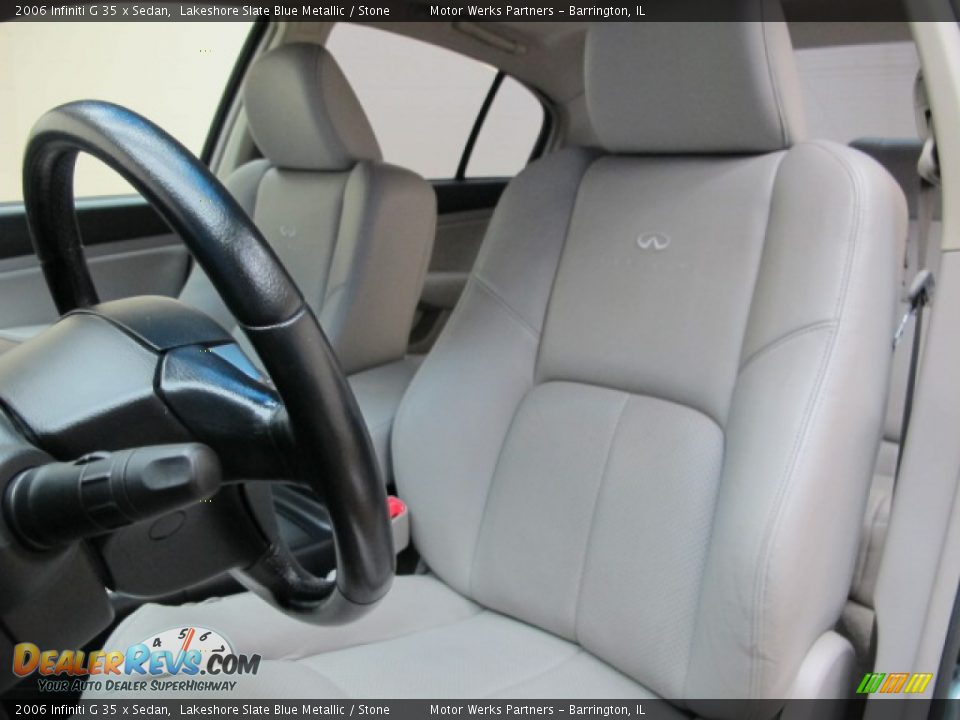 2006 Infiniti G 35 x Sedan Lakeshore Slate Blue Metallic / Stone Photo #16