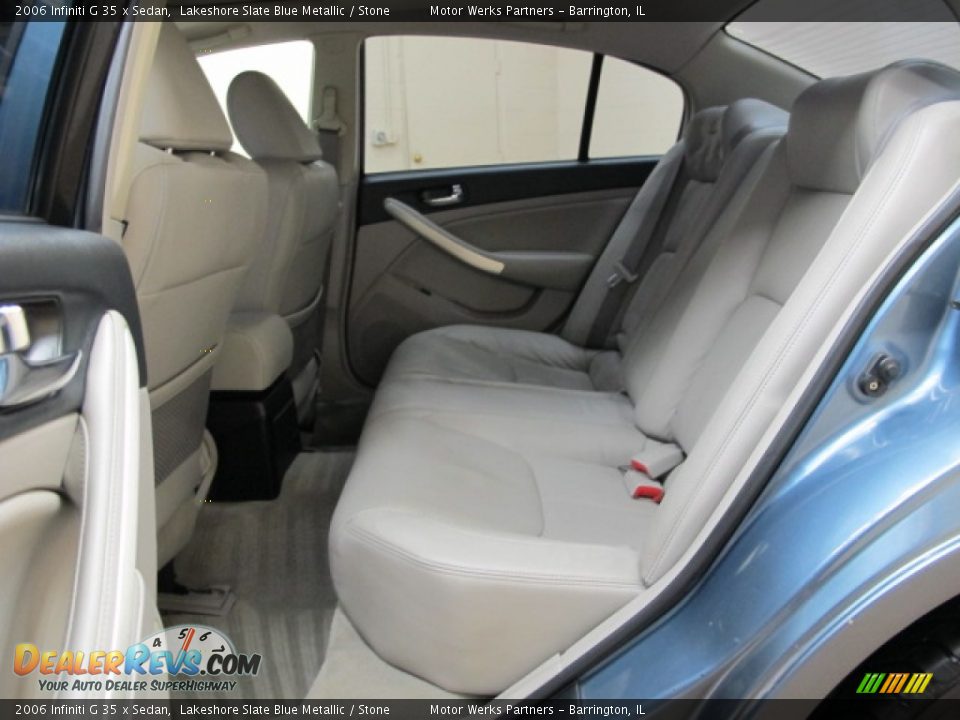 2006 Infiniti G 35 x Sedan Lakeshore Slate Blue Metallic / Stone Photo #17