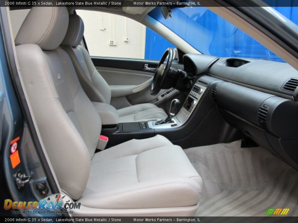 2006 Infiniti G 35 x Sedan Lakeshore Slate Blue Metallic / Stone Photo #21