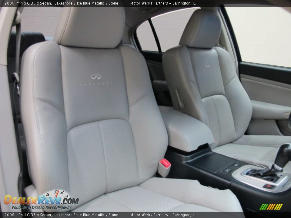 2006 Infiniti G 35 x Sedan Lakeshore Slate Blue Metallic / Stone Photo #22