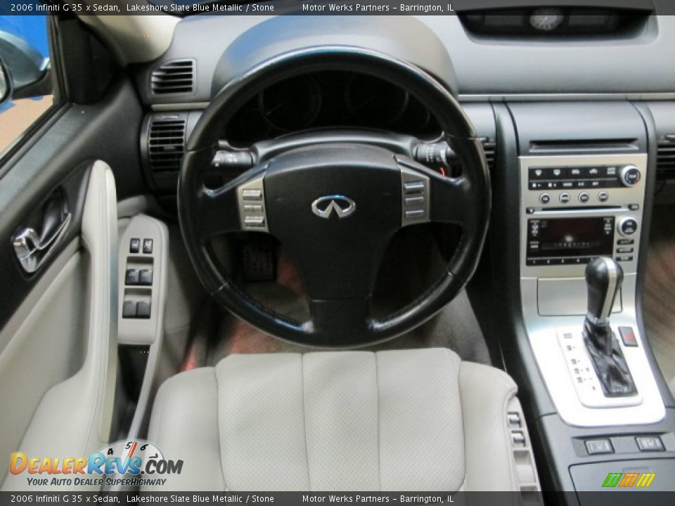 2006 Infiniti G 35 x Sedan Lakeshore Slate Blue Metallic / Stone Photo #23
