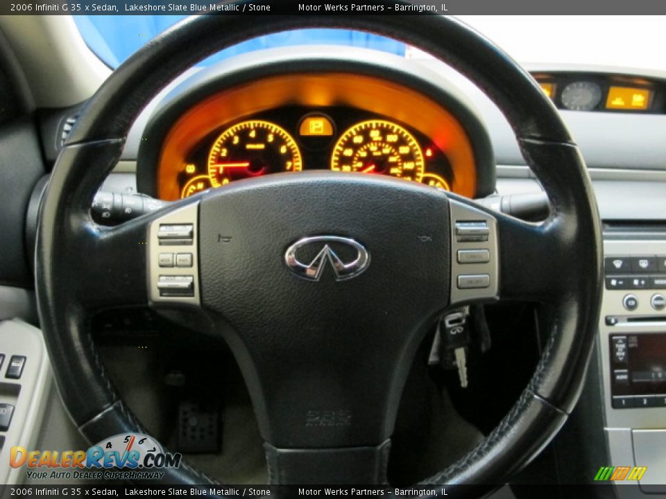 2006 Infiniti G 35 x Sedan Lakeshore Slate Blue Metallic / Stone Photo #30