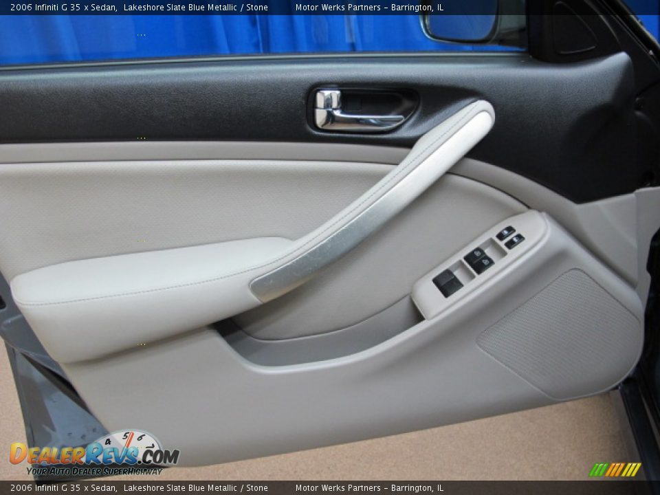 2006 Infiniti G 35 x Sedan Lakeshore Slate Blue Metallic / Stone Photo #34