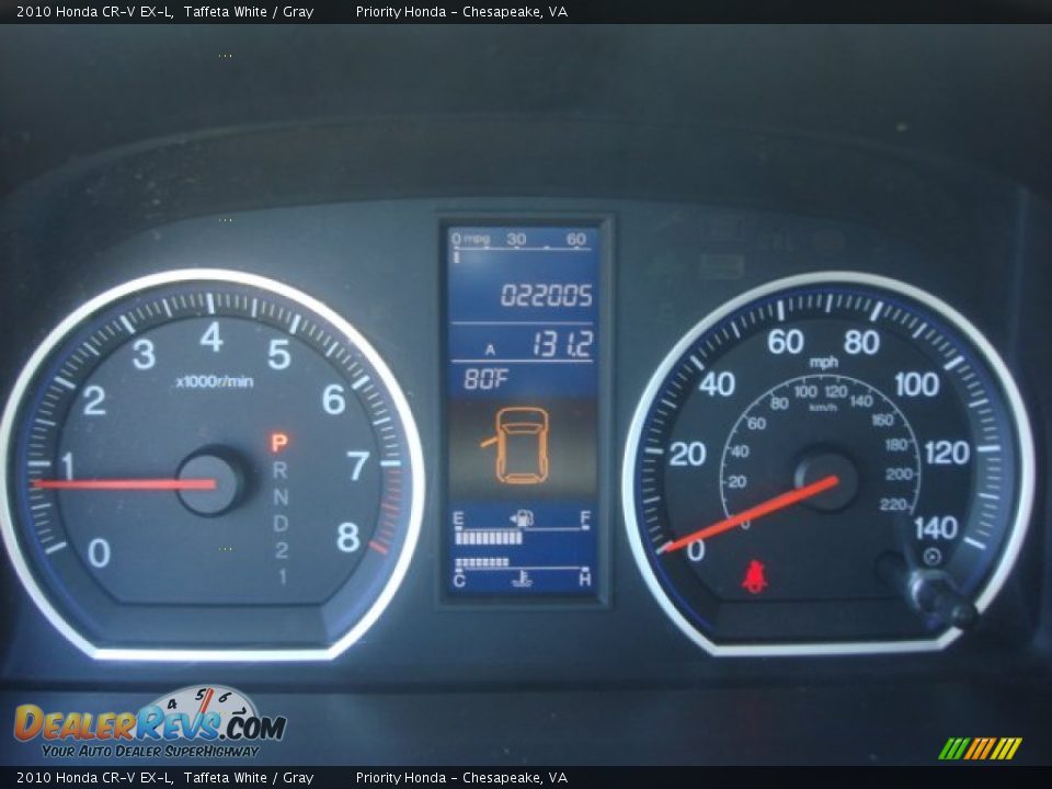 2010 Honda CR-V EX-L Taffeta White / Gray Photo #17