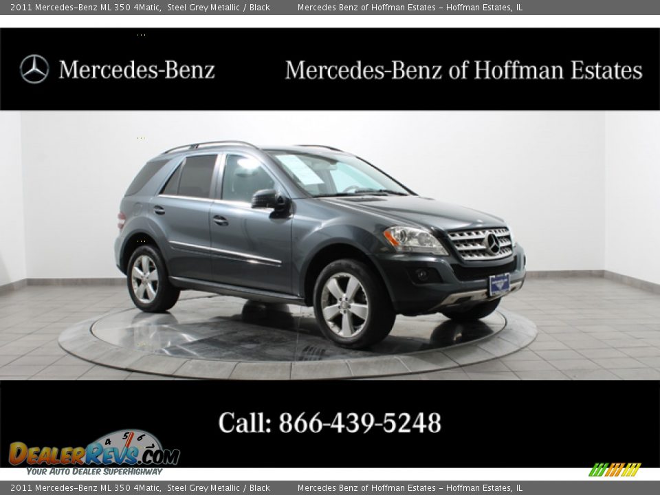 2011 Mercedes-Benz ML 350 4Matic Steel Grey Metallic / Black Photo #1