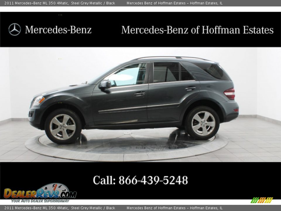 2011 Mercedes-Benz ML 350 4Matic Steel Grey Metallic / Black Photo #2