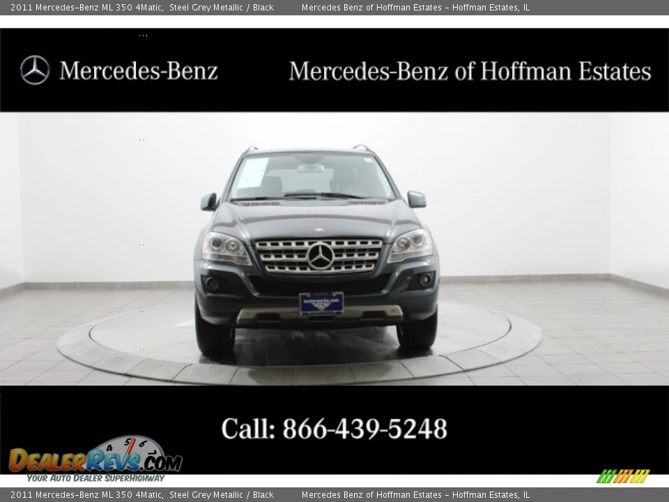 2011 Mercedes-Benz ML 350 4Matic Steel Grey Metallic / Black Photo #3