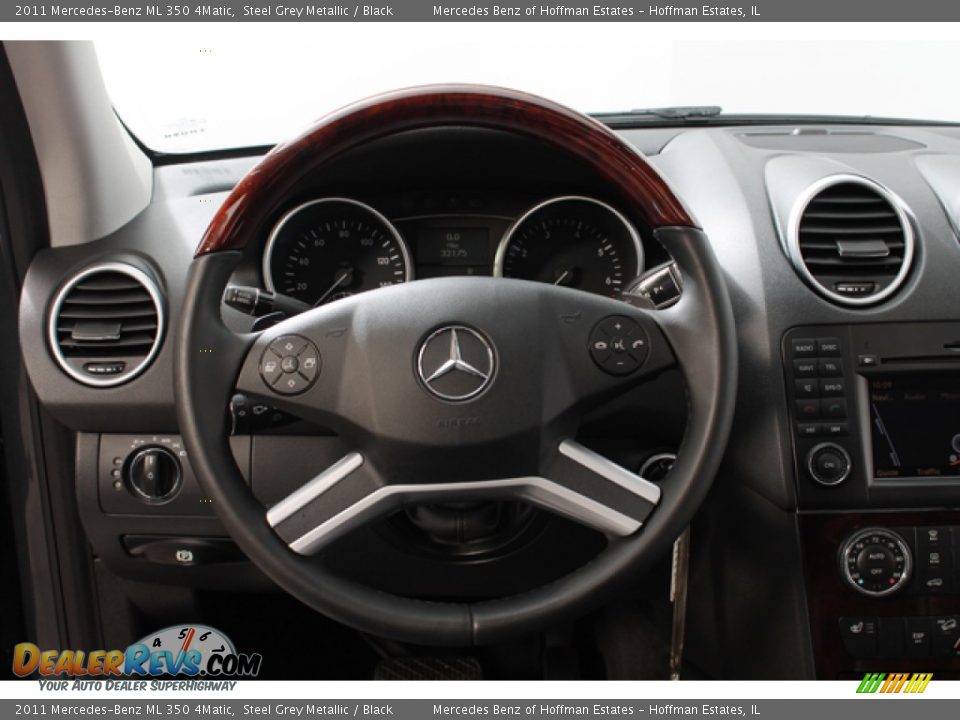 2011 Mercedes-Benz ML 350 4Matic Steel Grey Metallic / Black Photo #7