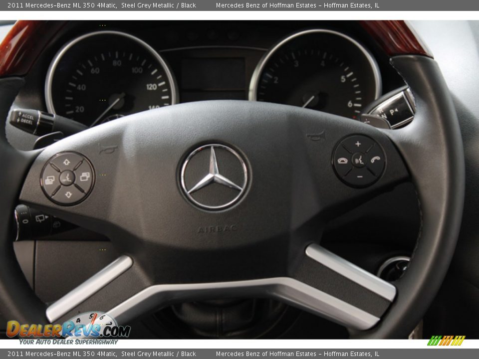 2011 Mercedes-Benz ML 350 4Matic Steel Grey Metallic / Black Photo #8